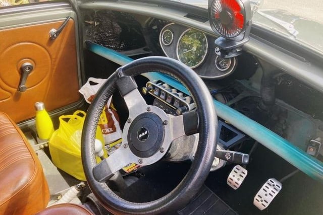 The interior of a classic Mini - how technology has changed. 0-60 in a week! But so much fun to drive