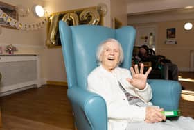 Resident Alice Broadbelt has turned 102 at the Douglas Bank Nursing Home in Appley Bridge. Photo: Kelvin Lister-Stuttard