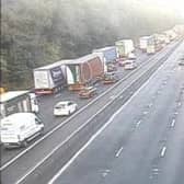 There is miles of queuing traffic and long delays on the M6 in Lancashire this morning (September 26)