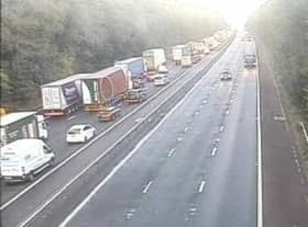 There is miles of queuing traffic and long delays on the M6 in Lancashire this morning (September 26)