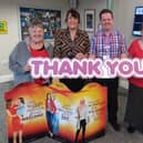 Slimming World leaders visited Wigan and Leigh Hospice to hand over a cheque after their Christmas ball