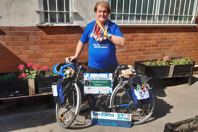 Tony O'Dwyer with his bike Glodean