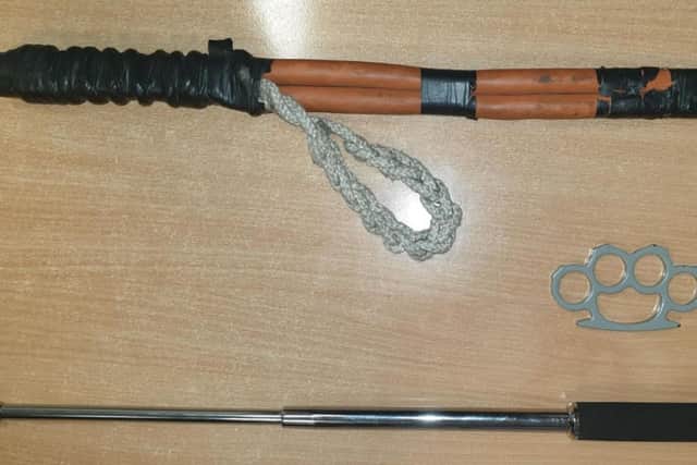 Some of the other weapons seized by officers after executing their search warrant at a home in Chaucer Grove, Atherton