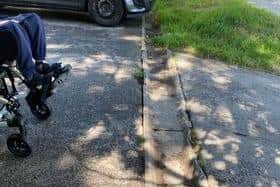 A gully on the car park of Ashfield park, making it difficult for wheelchair users