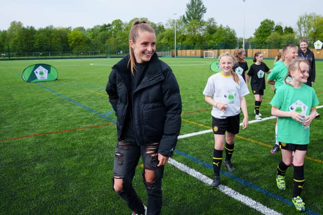 Lioness Ella Toone returned to Wigan to open a state-of-the-art facility named after her