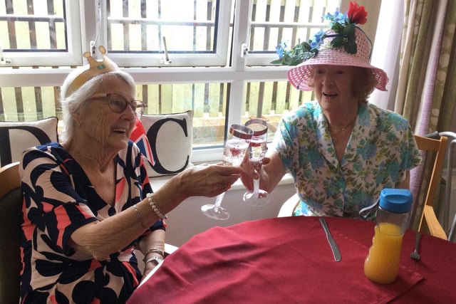 Residents in Shawcross local care home took part in marking the Queen’s 70 years on the throne.