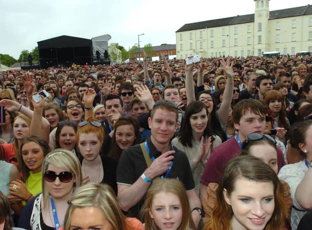 Enjoying The Saturday's performance at BBC Radio 1's Big Weekend. (2805PG35)