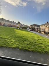 The air ambulance was spotted nearby