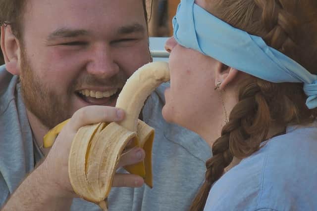 Zac and Charlotte enjoy fun and games in the new Channel 4 reality show Virgin Island (Picture: Channel 4)