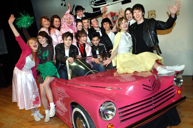 Up Holland High School pupils with their performance of "Grease" staged for local primary schools on Friday 30th of January 2009.