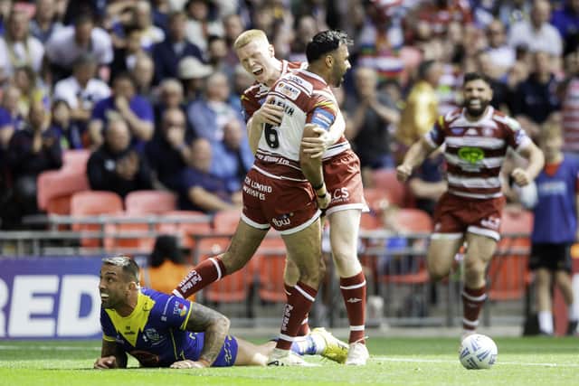 Bevan French assisted Zach Eckersley before crossing the whitewash himself at Wembley