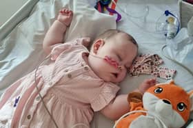 Ellie Morgan in hospital