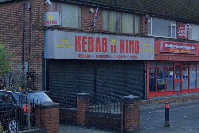 Kebab King on Atherton Road, Hindley Green, was last inspected on December 5, 2022, when it received a one-star rating