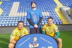 Andrew was joined by the Cook Island men's national team at the Halliwell Jones Stadium as part of his fund-raiser