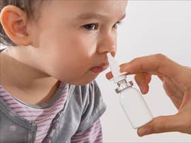 The flu nasal spray can be given to children in schools