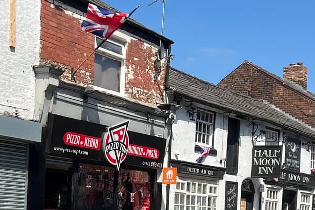 The Union flag is now flying at Pizza Top