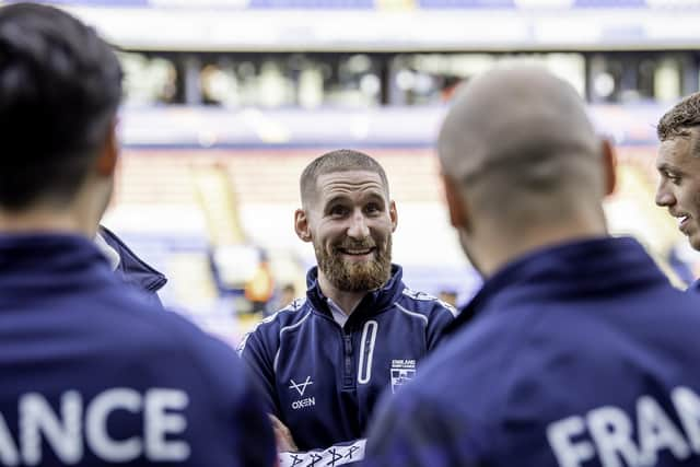 Sam Tomkins ahead of the 2021 World Cup match between England and France in Bolton