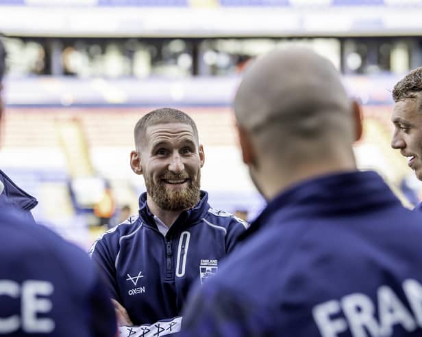Sam Tomkins ahead of the 2021 World Cup match between England and France in Bolton