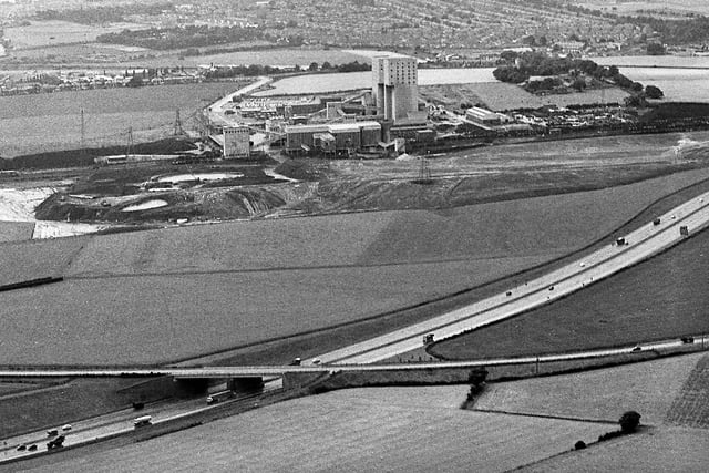 Parkside Colliery near Newton le Willows with the M6 motorway at the bottom of the picture.
The pit was the last in the Lancashire Coalfield to close in March 1993.