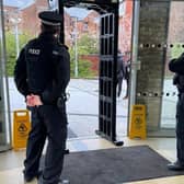 A knife arch was deployed at Wigan bus station