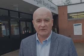 RMT General Secretary Mick Lynch visited Wigan to address a public meeting about planned ticket office closures