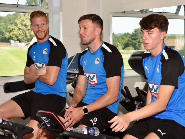 Ben Amos, Charlie Wyke and Chris Sze hit the bikes on day one of pre-season training