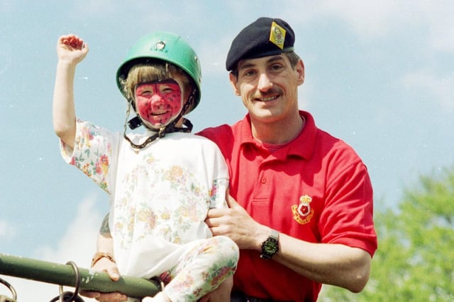 On the assault course at Haigh May Day gala 1996