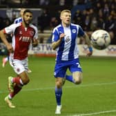 James McClean in action against Fleetwood before his red card