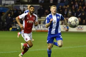 James McClean in action against Fleetwood before his red card