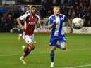 James McClean in action against Fleetwood before his red card