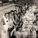 A VE Day street party in Dakins Road, Leigh, in 1945