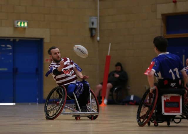 Wigan Warriors Wheelchair overcame Halifax in a top of the table clash (Credit: John Baldwin)
