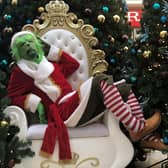 The  Spinning Gate Grinch is back to entertain shoppers on Saturday 23 December.