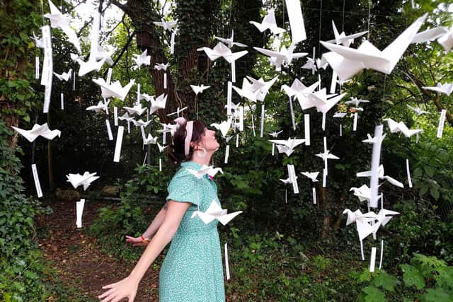 Local artist Louise Fazackerley (pictured) sees the Paper Birds project take flight