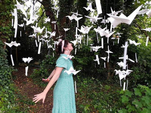 Local artist Louise Fazackerley (pictured) sees the Paper Birds project take flight