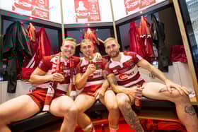 Dan Sarginson (left) has quit rugby league