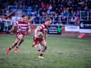 Logan Astley went over for two tries for Wigan
