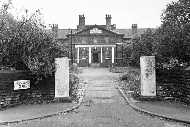 Frog Lane Hospital which housed geriatric patients for 24 years pictured in 1972. It was built in 1857 and was a workhouse hospital with the workhouse next door.
