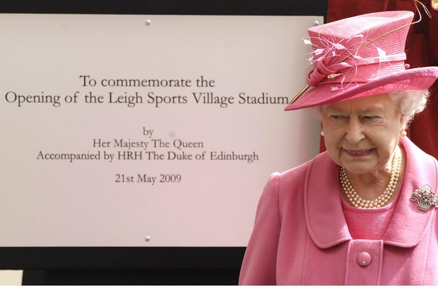 HM Queen Elizabeth II officially opens Leigh Sports Village, 2009.