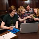 Channel 4's Partygate told the story of the lockdown parties inside No.10 Downing Street during the Covid-19 pandemic. From left, Grace Greenwood (played by Georgie Henley), Alice Lyons (Alice Orr-Ewing), Rory Baskerville (Tom Durant-Pritchard), Annabel D'Acre (Ophelia Lovibond), Josh Fitzmaurice (Hugh Skinner) (Picture: Rob Parfitt/Channel 4)