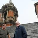 Members of the Queen's Hall restoration project team, Left to right: Dave Williams and John Parker