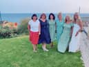 Janet and her friends during their time at the villa