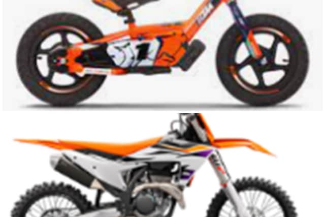 These models were among the 14 off-road bikes stolen