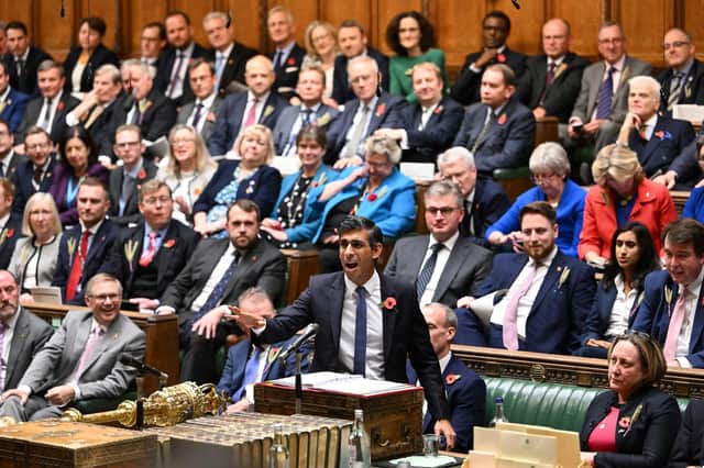Rishi Sunak speaking during Prime Minister's Questions