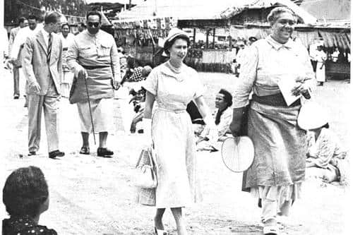 The Queen on a royal trip to Tonga