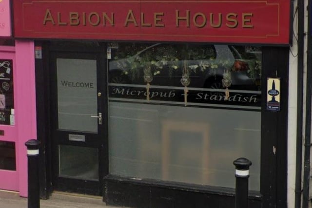 Albion Ale House on High Street, Standish, has a 4.6 out of 5 rating from 162 Google reviews