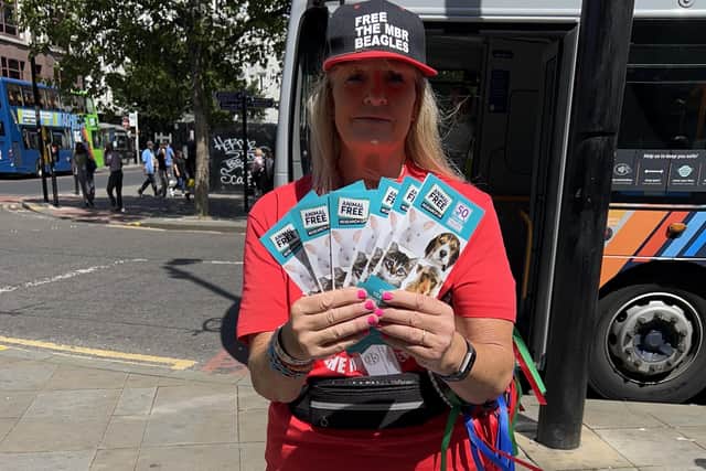 Free the Beagles event organiser, Karen florence.