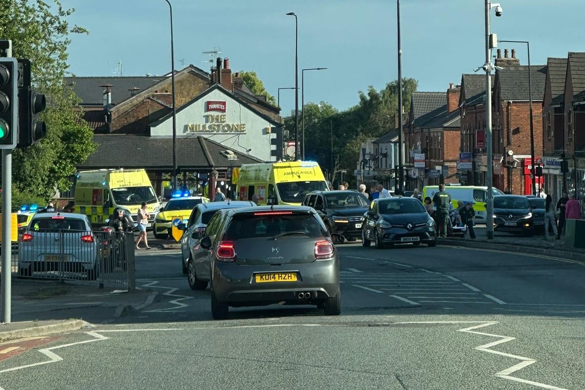 Two women taken to hospital after being hit by car on busy Wigan road