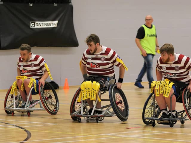 Wigan Warriors Wheelchair were defeated by Halifax (Credit: Darren Greenhalgh)