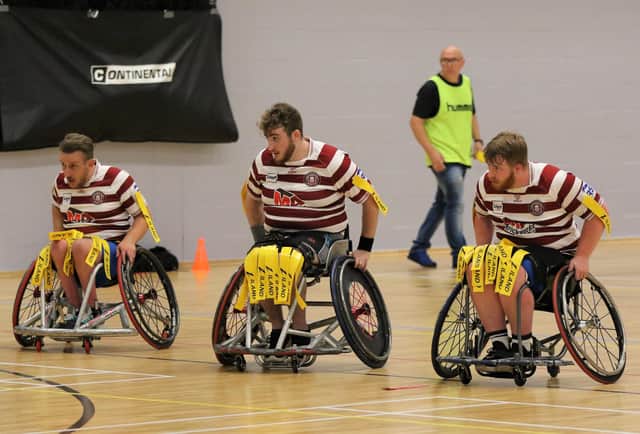 Wigan Warriors Wheelchair were defeated by Halifax (Credit: Darren Greenhalgh)